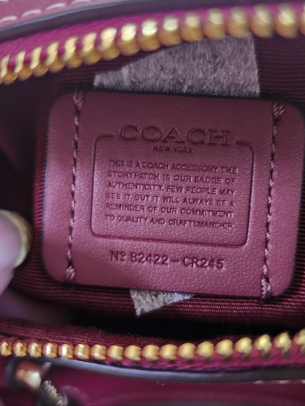 Coach Mini Rowan Crossbody Bag - Pink Cherry - Picture 14 of 16